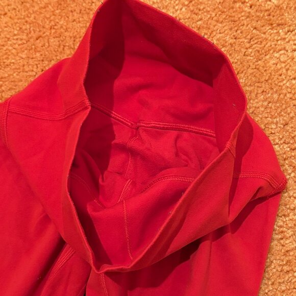 Like New Lululemon Align Crop 21" High-Rise Leggings Dark Red Nulu Yoga Pants 4 - Picture 5 of 8